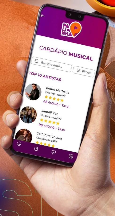 Cardápio Musical do Palinha com Top 10 artistas