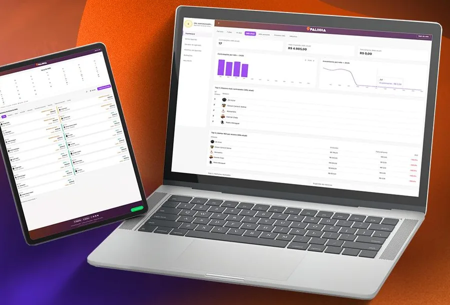 Sistema do Palinha para casas no notebook e tablet
